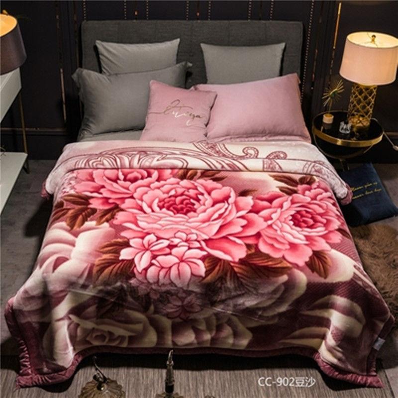 Coral Fleece Double Thicken Blanket Warm Blanket In Autumn and Winter Air Conditioning Blanket Quilt