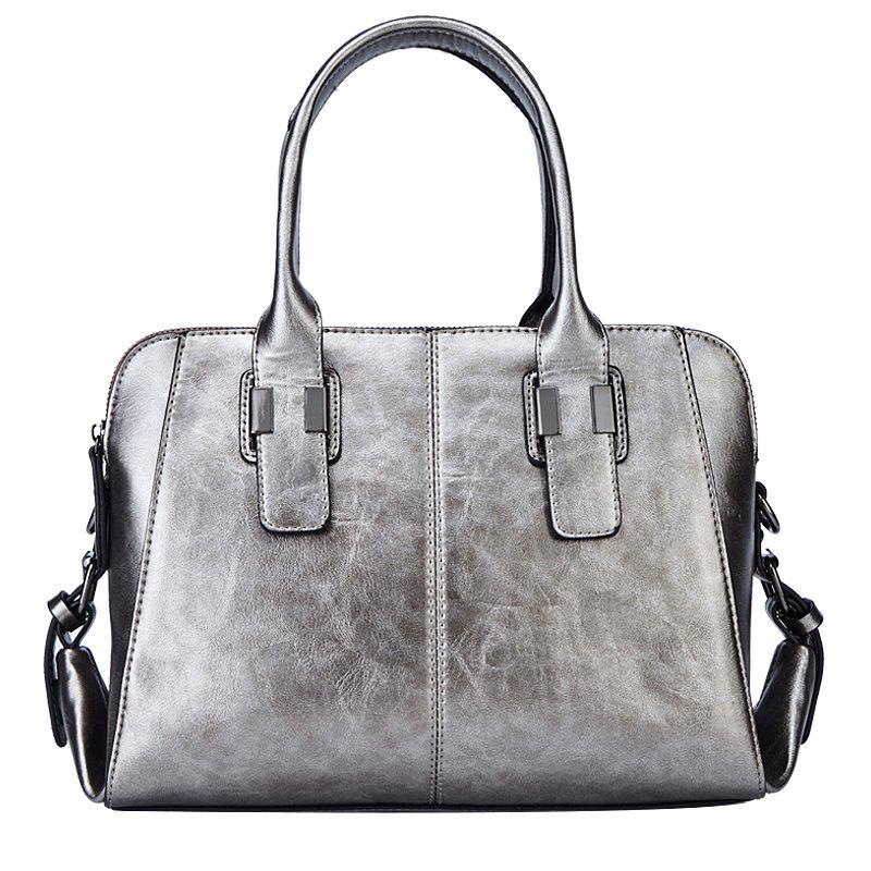 Leather Handbags Pure Leather Female Styling Package European and American Wild Wave Shoulder Messenger Bag Large Capacity Handbag