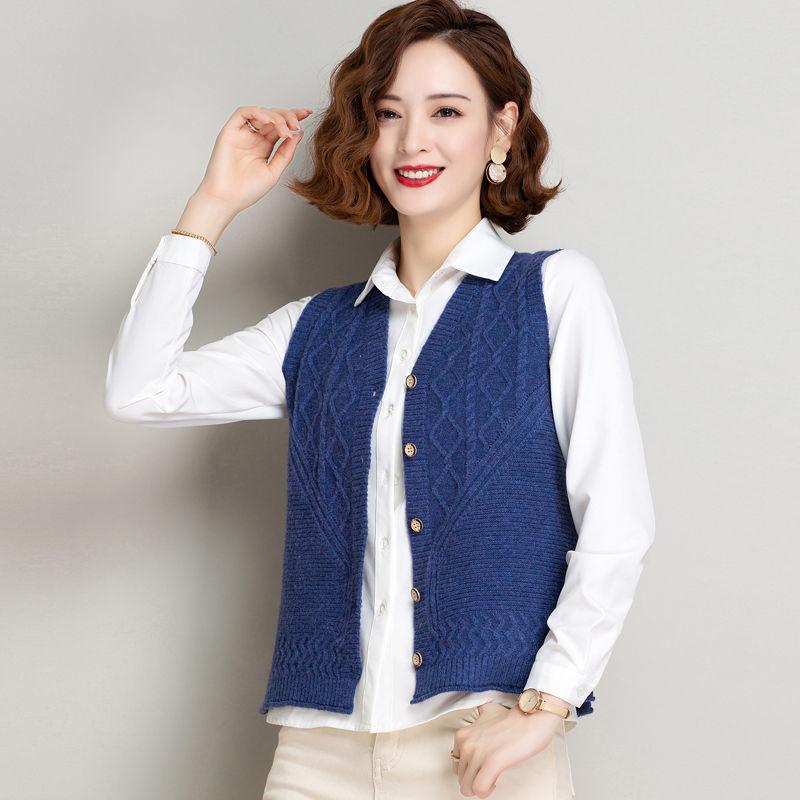 Autumn and Winter Short Cardigan Vest Knitted Loose All-match Blouse Fashion Casual Women's Jacket