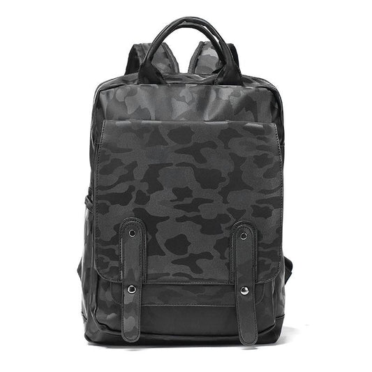 Camouflage Backpack Men Leather Anti-theft Waterproof Student Computer Outdoor Leisure Travel Bags