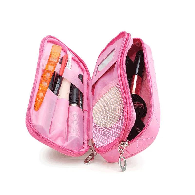 Mini Cosmetic Bag Storage Bag Portable Black Cosmetic Storage Bag Rhombic Makeup Bag