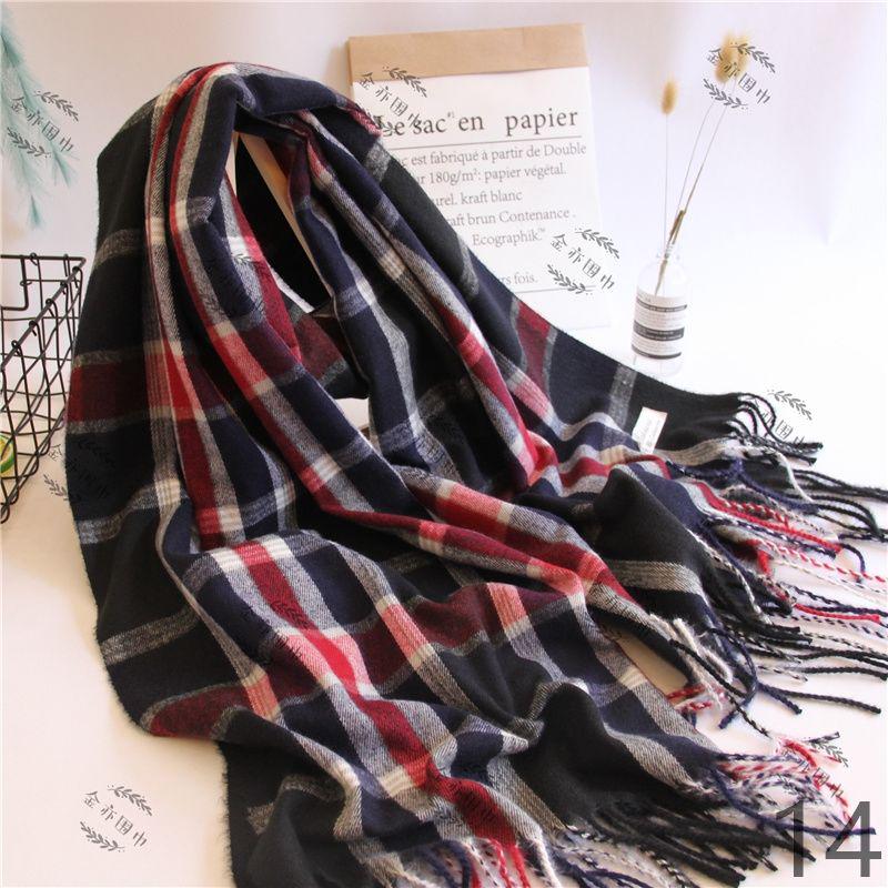 Winter Women Scarf Plaid Warm Cashmere Scarves Shawls Female Pashmina Scarf Lady Blanket Wraps