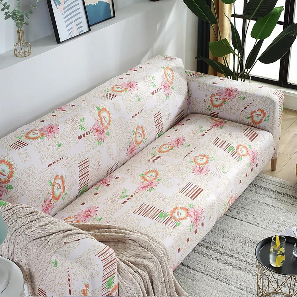 1/2/3/4-seater String Printed Sofa Covers for Living Room Elastic Stretch Slipcover Sectional Corner Sofa Covers