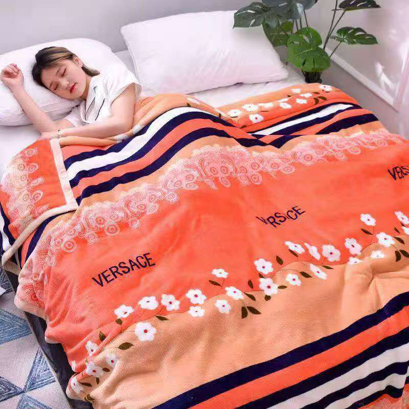 Winter High-quality Coral Fleece Double-sided Fleece Blanket Cover Blanket Plus Fleece Sheet Single Piece Double Blanket Flannel Sheet Fleece Blanket