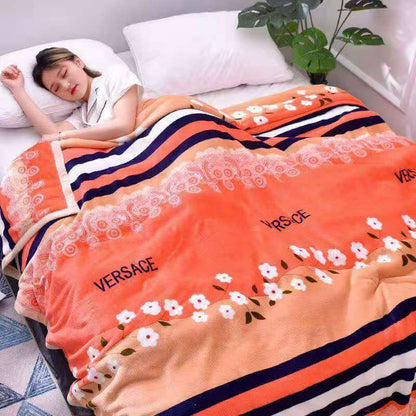 Winter High-quality Coral Fleece Double-sided Fleece Blanket Cover Blanket Plus Fleece Sheet Single Piece Double Blanket Flannel Sheet Fleece Blanket