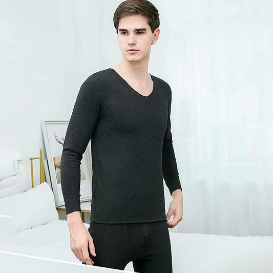 Men Winter Autumn Thermal Underwear Clothes O-neck Tops Pants Male Tight Suit Thicken Windproof Comfortable Soft Lining Long Sleeve High Elasticity