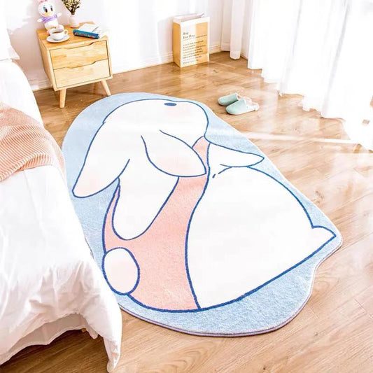 Bedside Blanket Long Strip Bedroom Floor Cord Cute Rabbit Shape Can Be Sleeplely Sleeping Can Be Used To Use Tea Several Porch Girl