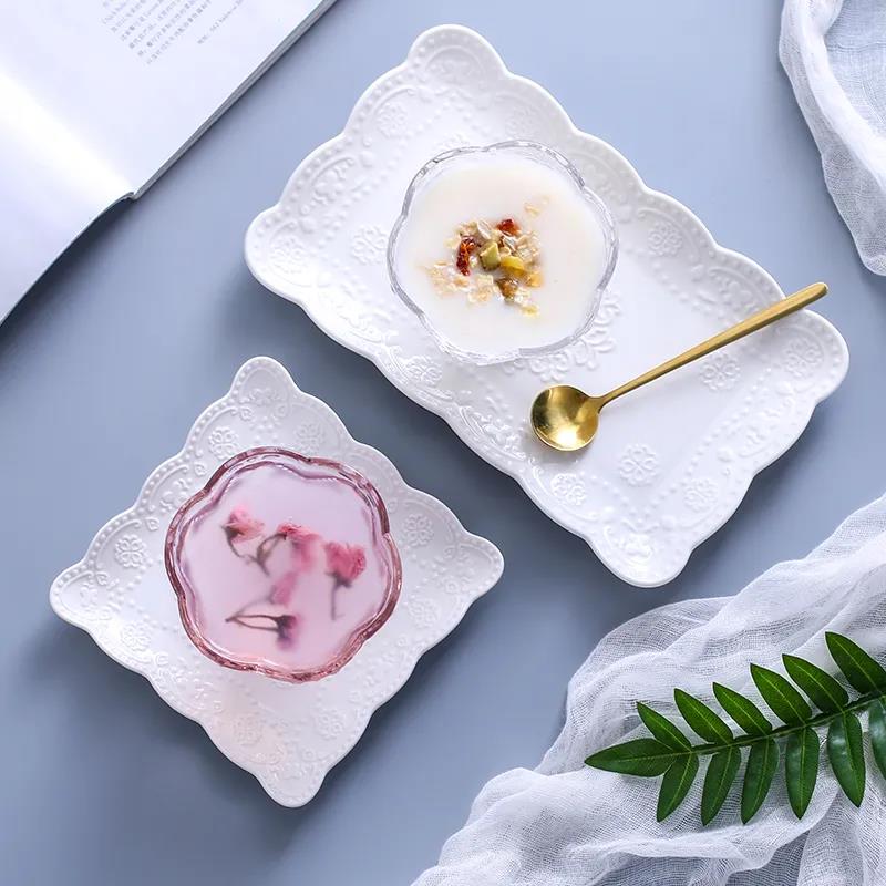 Japanese-style Cherry Blossom Glass Ice Cream Cup Dessert Cup Bird's Nest Creative Ice Cream Cup Cold Drink Cup Love Water Cup