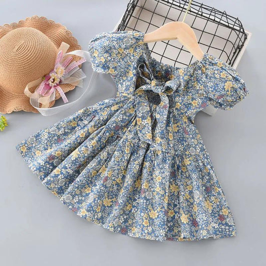 Girls Floral Dresses Sweet Kids Flowers Costumes Children Sleeveless Toddler Baby Clothing