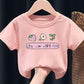 Summer Kids Cute Printing T Shirts Short Sleeve Tops Korean Style O-neck Loose T Shirts For Children Girls