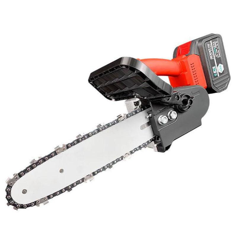 36V Electric Chain Saw Set Cordless Pruning Saw 20cm Handheld Logging Saw  with 2 Batteries and Tool Box