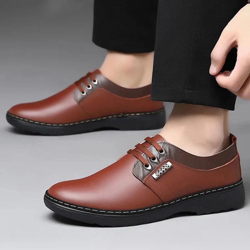 Men's Breathable Leather Shoes Korean Version of The Increase In The Young British Pointed Business Suits Men's Leather Shoes