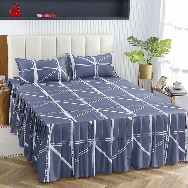 Twill Mattress Cover One-piece Double Bed Non-slip Bed Sheet Simmons Protective Cover Bed Cover Dust Cover