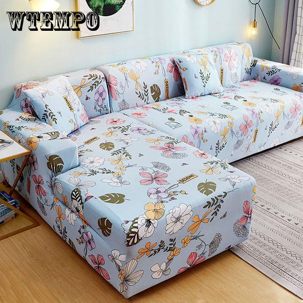 Stretch Elastic Sofa Protector Cover for Living Room Sofa Slipcover Sectional L Shape 1/2/3/4 Seater