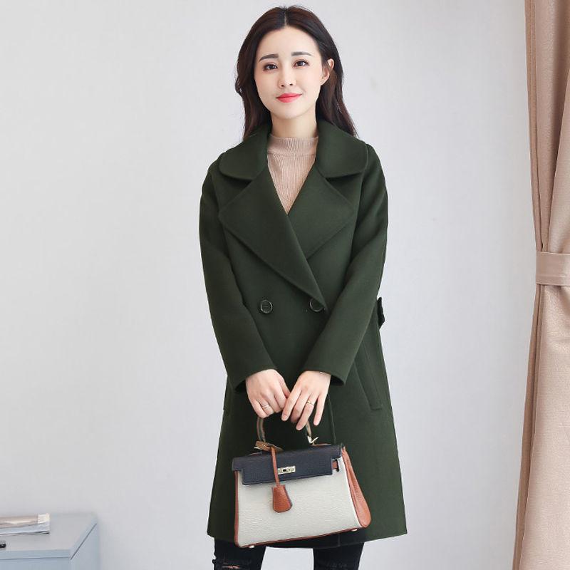 Outerwear Overcoat Autumn Jacket Casual Women Fashion Long Woolen Coat Slim Female Winter Wool Coats