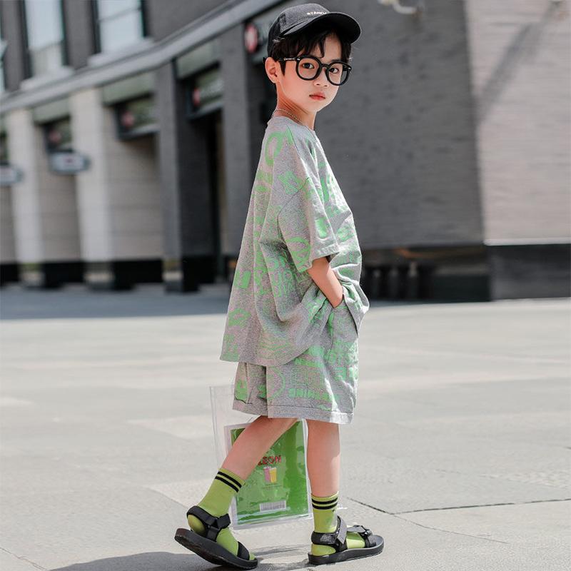 Boys' Summer Suits Handsome Children's Summer Short-sleeved Children's Sports Boys' Children Clothing