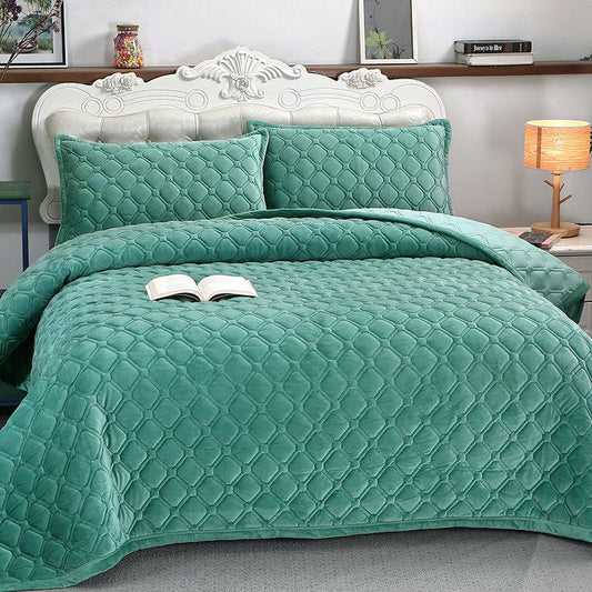 Crystal Fleece Blanket Sheet Mattress Double-sided Plus Fleece Warm Flannel Blanket Sheet Coral Fleece Blanket Single Double Blanket