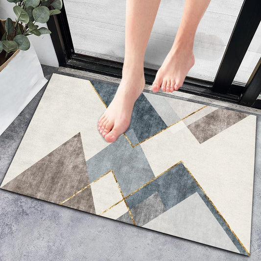 European Geometric Carpet Entrance Door Mat Living Room Anti-slip Carpet Absorbent Bath Mat Kitchen Rug Welcome Mats for Front Door