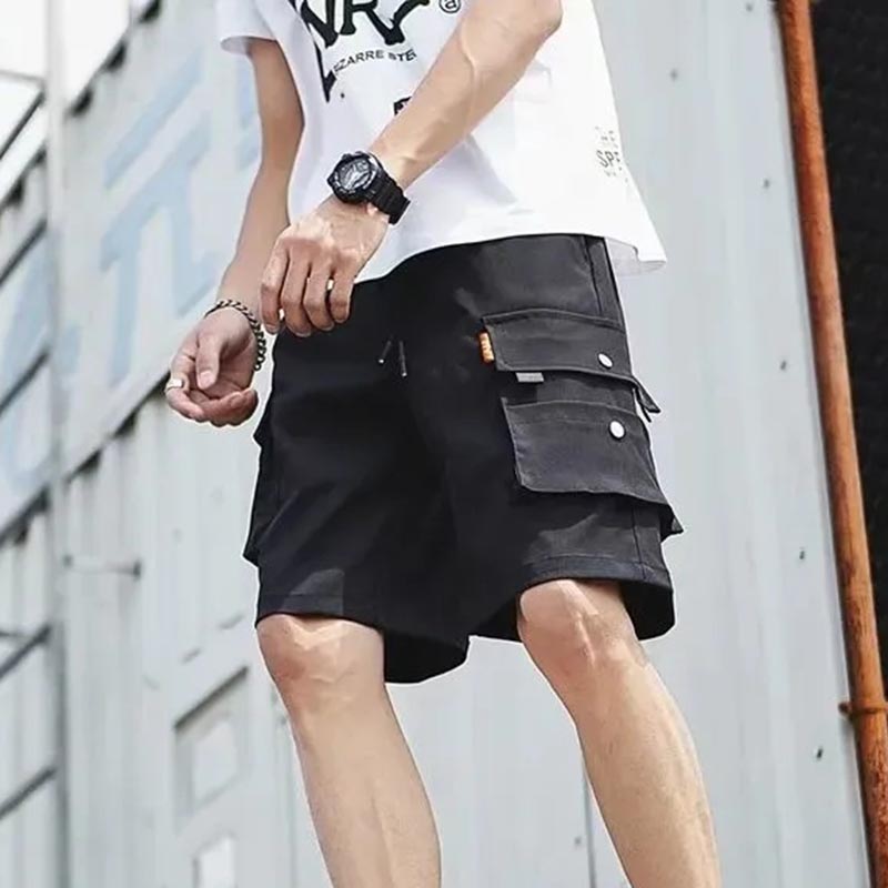 Men's Overalls Shorts Summer New Casual Pants Middle Pants Student Five-point Pants Outer Wear Shorts