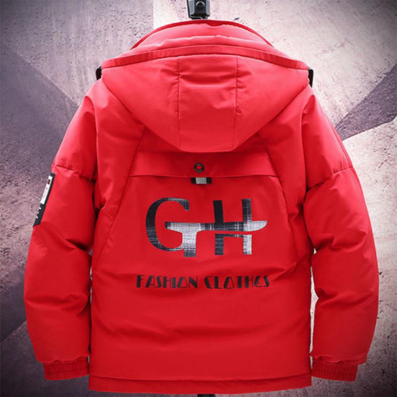 Winter Coat Men's Short Warm Thick Coat Fashionable Handsome Casual Down Jacket