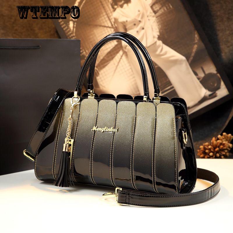 Crossbody shoulder bag simple casual ladies bag fashion fashion patent leather