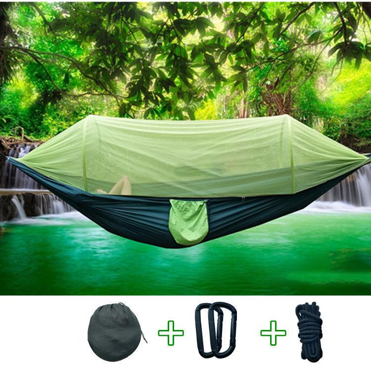 Parachute Cloth Hammock Double Automatic Speed Opening Mosquito Net Hammock Double Hammock Outdoor Products