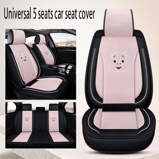 Leather 5 seats Universal Car seat cover Waterproof Car Seat Cover Universal 5 set Auto Seat Cushion