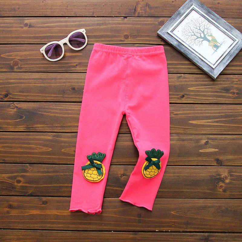 Girls' Leggings Spring and Autumn Thin Children's Trousers Wear 1-2-3 Years Old Stretch Pants Pure Color Casual Pants