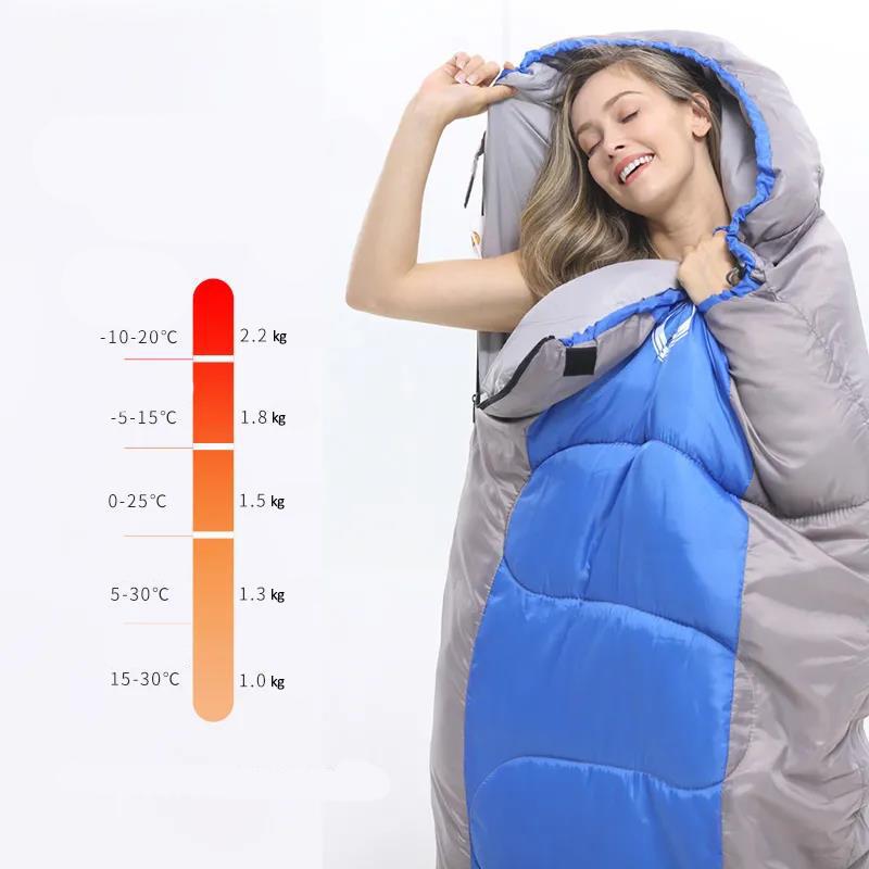 2.3/2.8kg Winter Sleeping Bag Pure Cotton Filled Thermal Sleeping Bag Portable Envelope Sleeping Bag