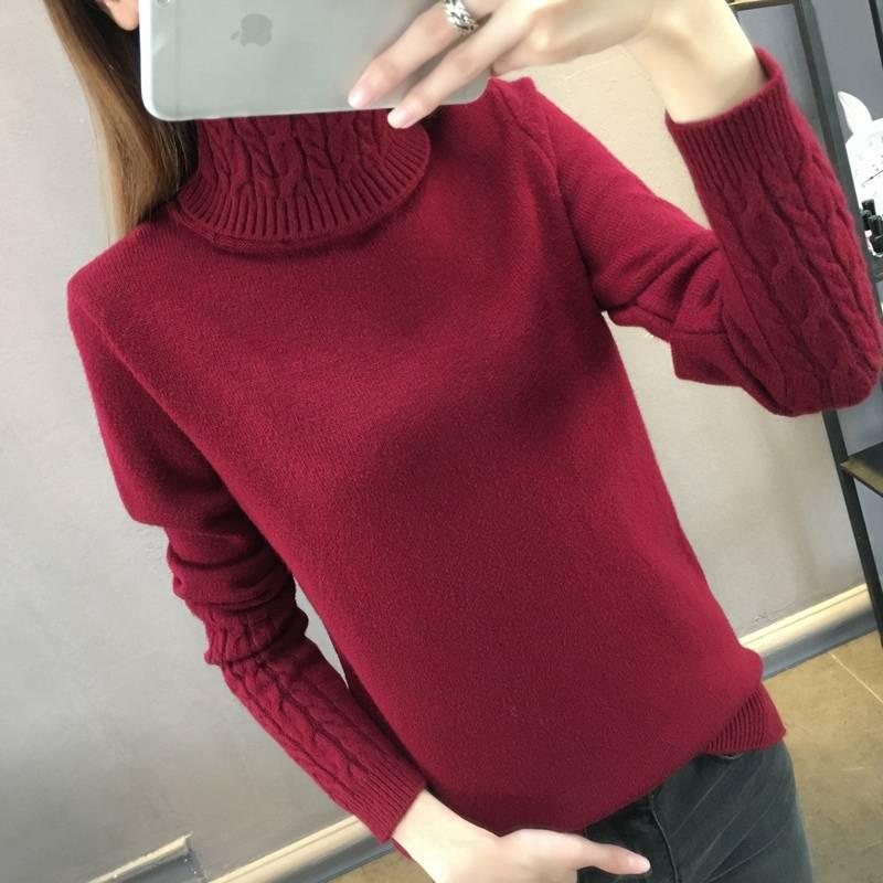 Sweater Women Turtleneck Women's Knitted Turtleneck Winter Cashmere Sweater for Women Female Jumpers