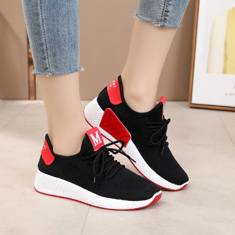 Flying woven shoes new mesh shoes casual wild breathable sports shoes female summer running shoes