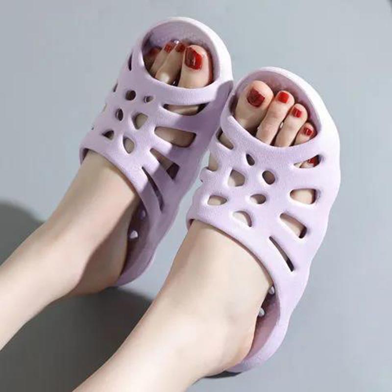 Bathroom Slippers Female Cute Non-slip Deodorant Shower Leaking Hollow Slippers Household Indoor Slippers Lightweight Non-slip