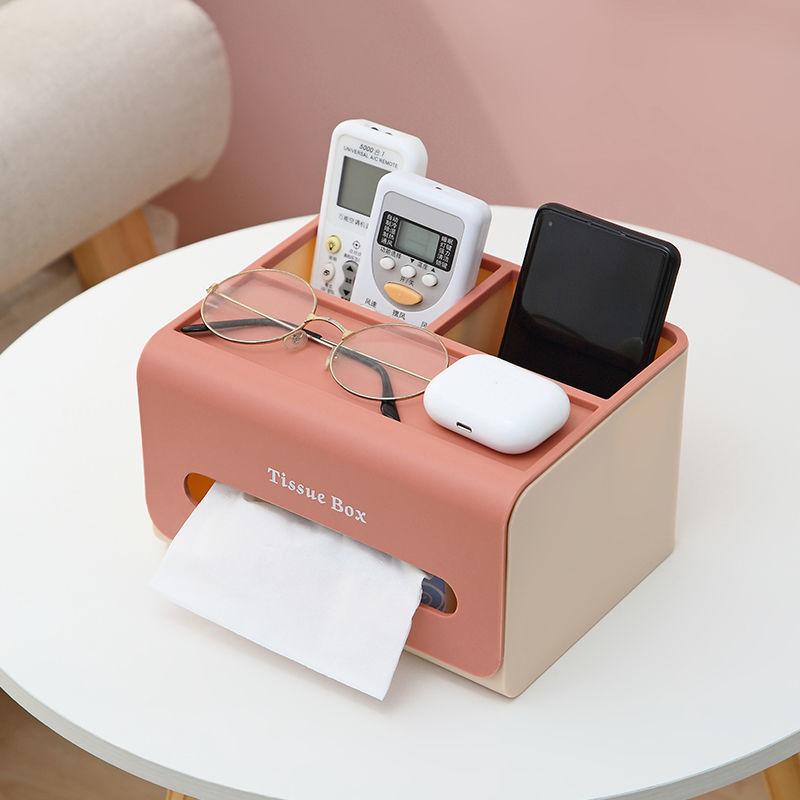 Tissue Box Paper Box Household Paper Box Living Room Remote Control Multifunctional Creative Napkin Box Coffee Table Storage Box