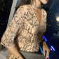 Women V-neck Sequins Sexy Voile Dress Elegant Short Lace Up Bandage Hollow Tassels Ruffles Dress