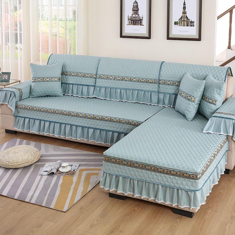 Fabric Sofa Cover Sofa Towel Solid Color Couch Cover Seat Cover Living Room Corner Sofa Towel