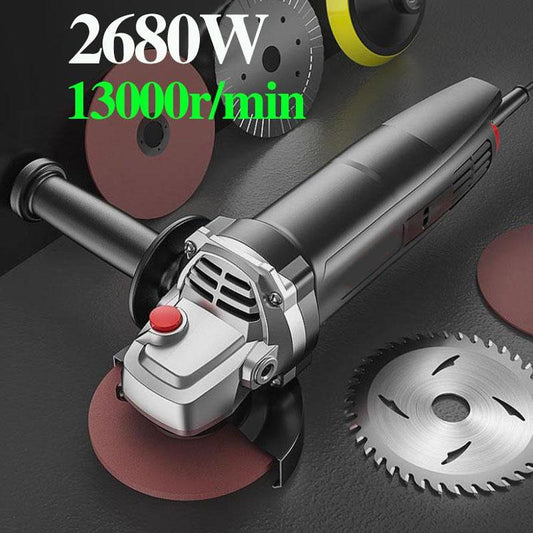 2680W 5m Line Industrial Electric Angle Grinder Home Set Handheld Polishing Machine Wired Cutter Can Cut Metal