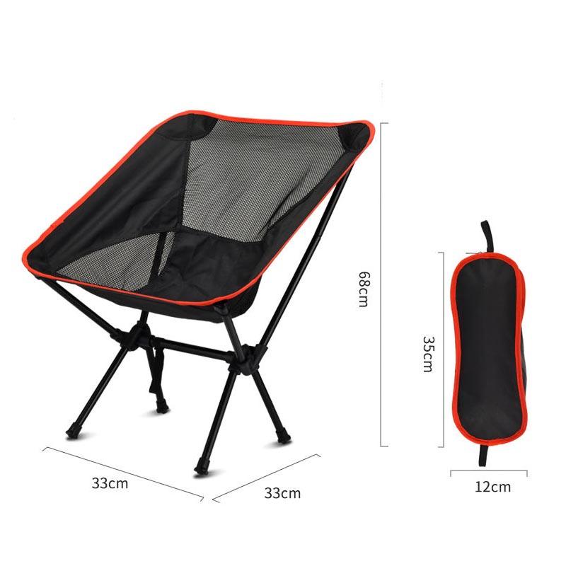 Portable Folding Chair with Backrest Outdoor Fishing Chair Camping Stool