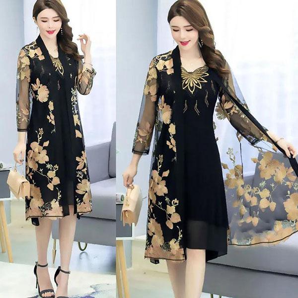 Women's Lace Mesh Stitching Sunscreen Clothes Mid-length Tops Large Size Solid Color Cardigan Shawl Summer Thin Coat