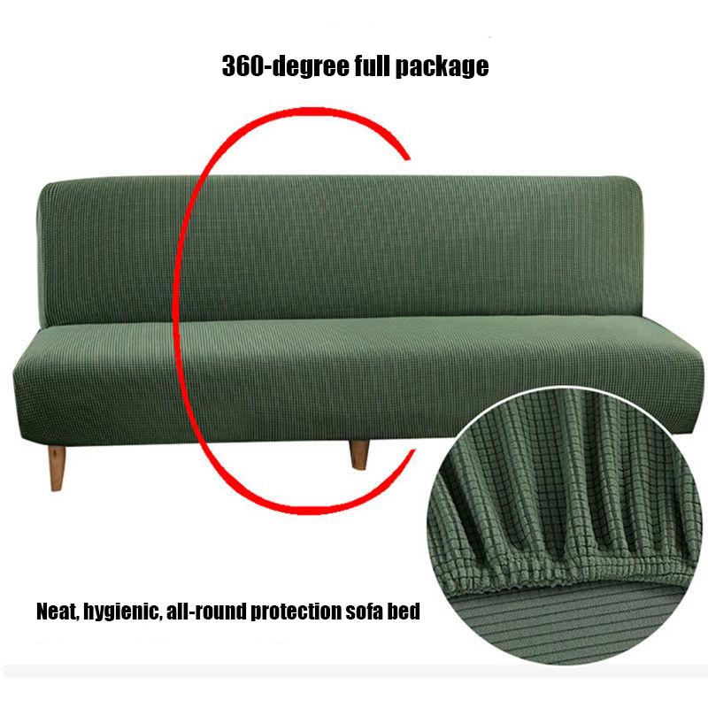 Plush Thickening Folding Sofa Cover All-inclusive Stretch Sofa Cover Multifunctional Armless Folding Sofa Bed Dust Cover