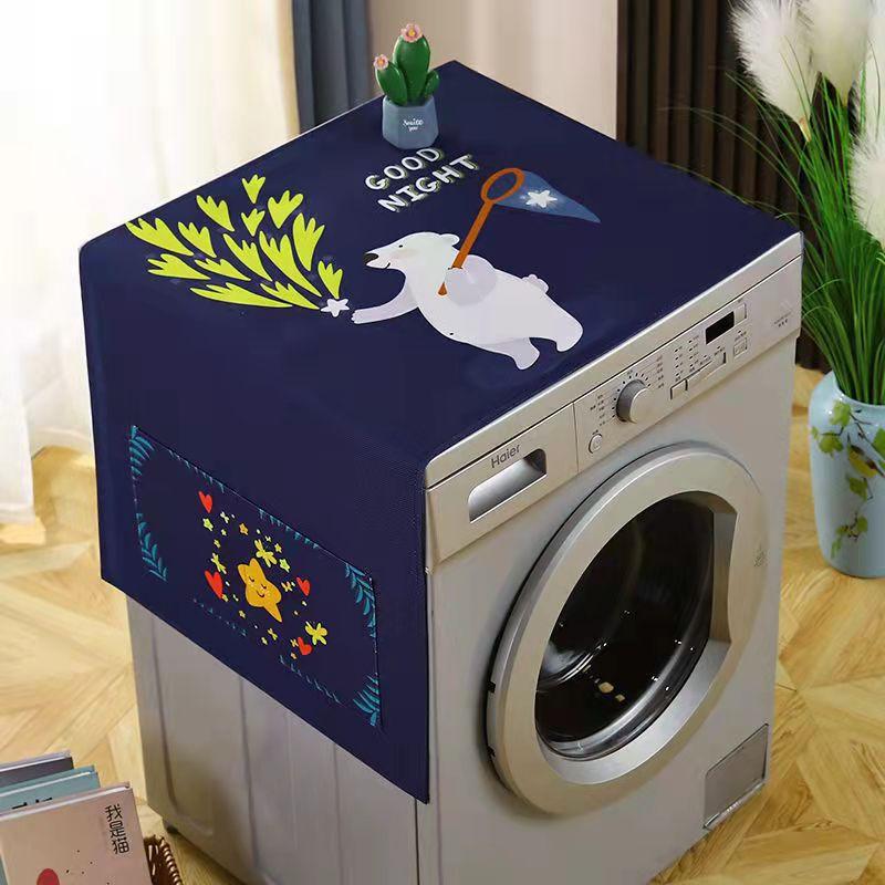 Refrigerator Cover Microwave Dust Cover Waterproof Washing Machine Cover Refrigerator Dust Cover Cover Towel Household Dust Cloth Dustproof Cloth