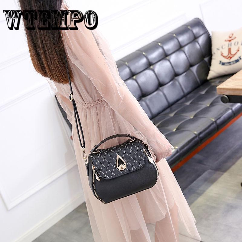 Women's Handbags PU Leather Fashion Lady Water Drop Lock Shoulder Bag Crossbody Bag Female Totes