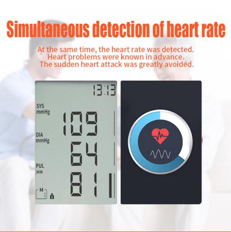 HD Home Sphygmomanometer Upper Arm Intelligent Digital Blood Pressure Meter Pressure Monitor with Broadband