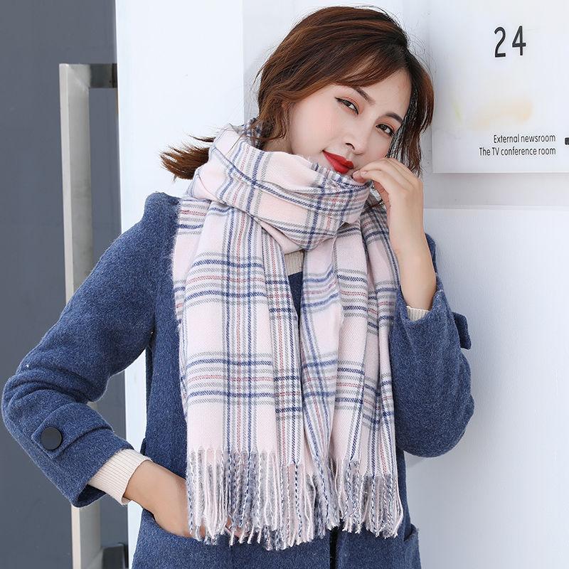 Scarves Plaid Scarf Women Thicken Soft Fashion Shawl Scarves Warm Charm Women Bone Women Beauty