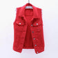 Denim Vest Women's Sleeveless Jacket Short All-match Slim Slimming Raw EdgeRipped Tops Spring Summer Autumn