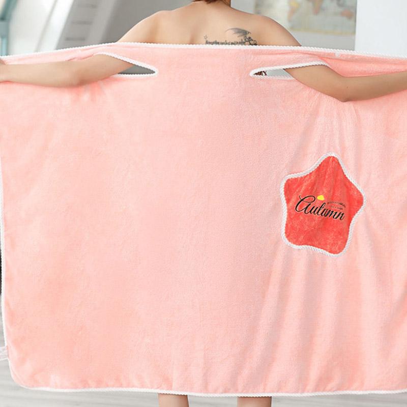 XL 80-180 Catties Can Wear Bath Towel Female Sling Bathrobe Bath Skirt Thick Coral Velvet Absorbent Adult