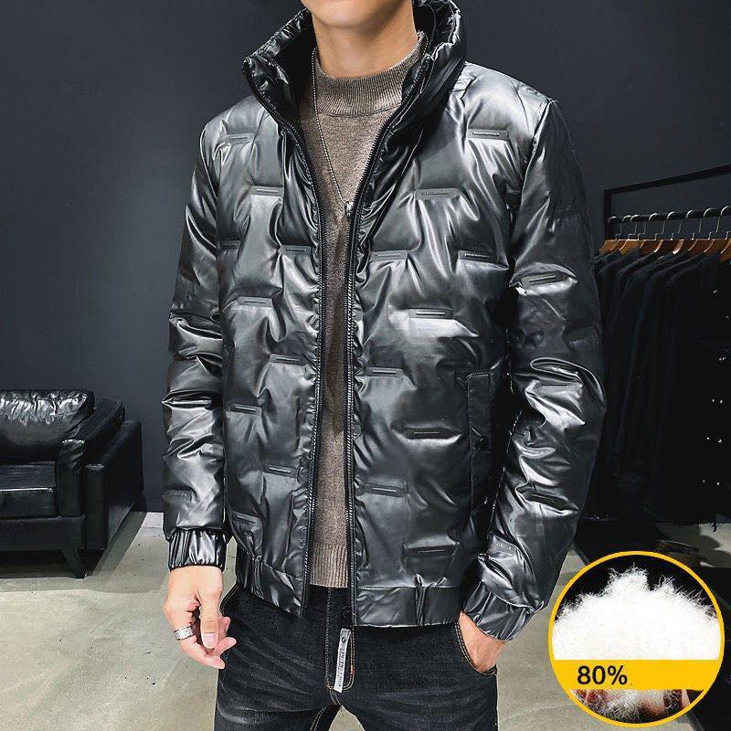 Lightweight Men's Down Jacket Winter White Duck Down Jacket Short Style Casual Down Jacket