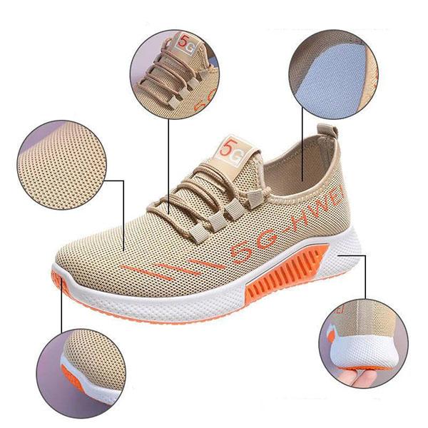 Female Soft Sole Lightweight Shoes Non Slip Versatile Walking Sneakers Women's Breathable Sneakers Mesh Casual Shoes