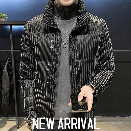 Men's Down Jacket Winter Korean Style Short Stand Collar Trend Handsome Lightweight Thick Men's Jacket