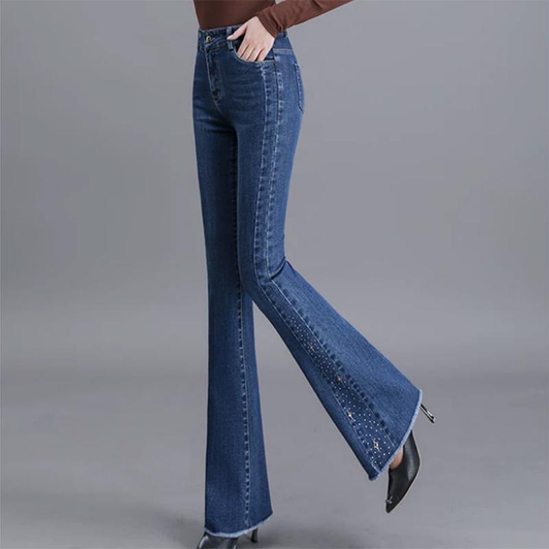 Fishtail Jeans Slim Denim Flared Pants Ladies Straight High Waist All-match Ins Tide 2022 New Trousers