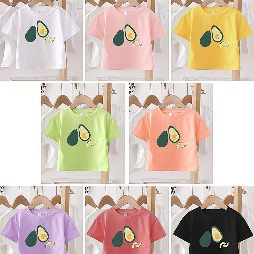 Summer Kids Cute Printing T Shirts Short Sleeve Tops Korean Style O-neck Loose T Shirts For Children Girls Boys